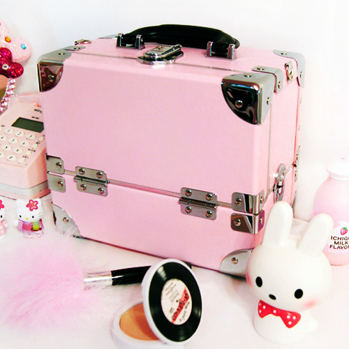 핑크 메이크업박스 예쁜 파스텔 핑크♥(2단-s)
